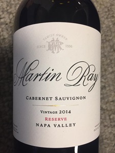 Martin Ray Cabernet 2014